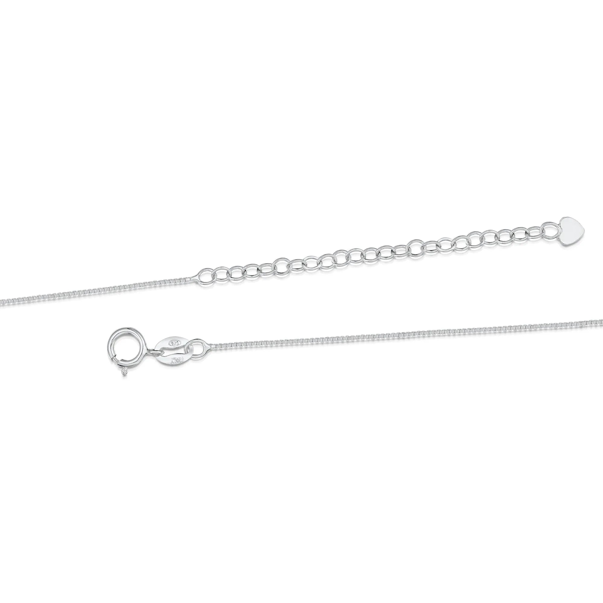 Collana con ciondolo a chiave di violino in argento sterling e quadrifoglio vero