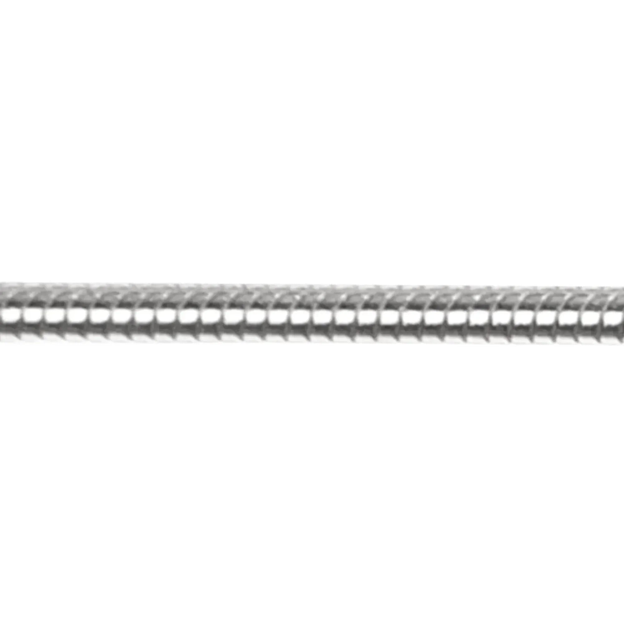 Sterling silver snake anklet or bracelet for large wrist, Forget me not Heart