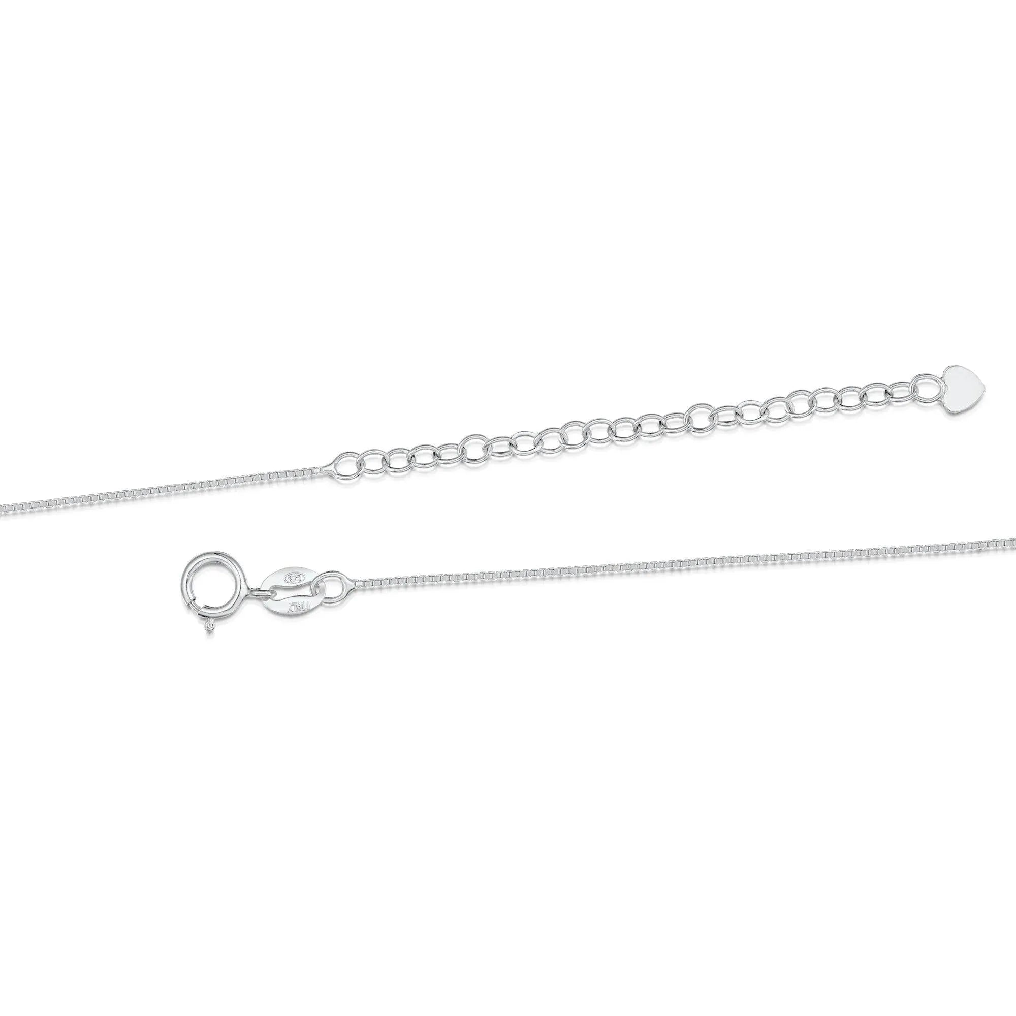 Forget-me-not necklace by Shrieking Violet® Sterling silver heart charm pendant with real forget-me-nots & a cultured pearl. Ideal for Mothers day.