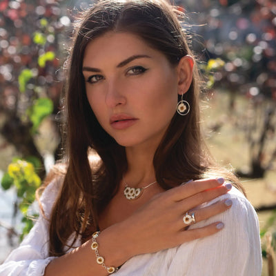 Silberbrosche | Gänseblümchen | Halbmond