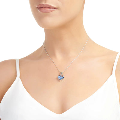 Vergissmeinnicht-Herzanhänger aus Sterlingsilber – das perfekte Geschenk zum Muttertag