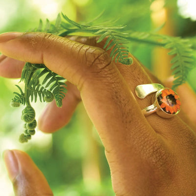 Sunflower Round Ring - Adjustable