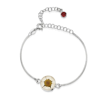 Personalisierte Blumenarmbänder aus Sterlingsilber mit Geburtssteinen | Shrieking Violet®