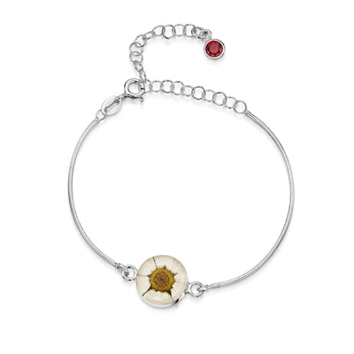 Personalisierte Blumenarmbänder aus Sterlingsilber mit Geburtssteinen | Shrieking Violet®