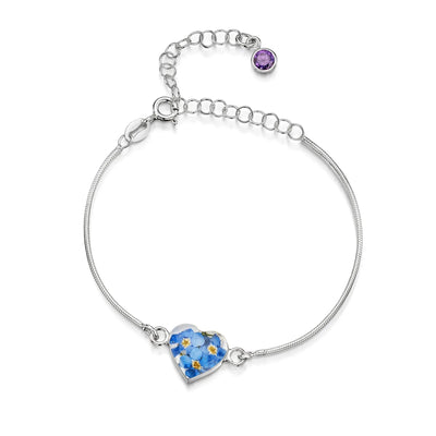 Personalisierte Blumenarmbänder aus Sterlingsilber mit Geburtssteinen | Shrieking Violet®