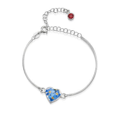 Personalisierte Blumenarmbänder aus Sterlingsilber mit Geburtssteinen | Shrieking Violet®