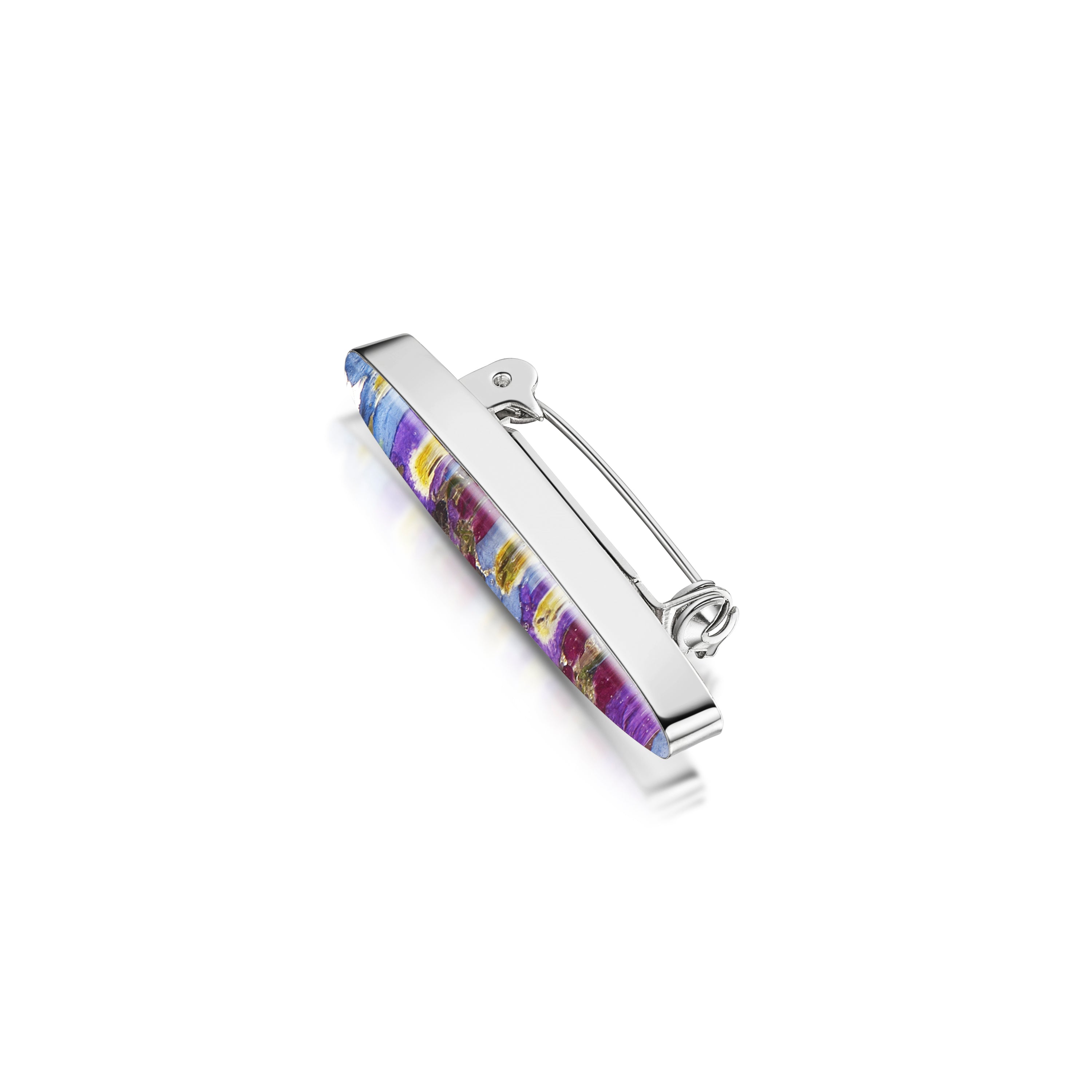 Purple Haze Bar Brooch with Real Flowers in Resin – Shrieking Violet®