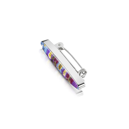 Purple Haze Bar Brooch with Real Flowers in Resin – Shrieking Violet®