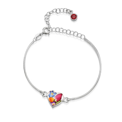 Personalisierte Blumenarmbänder aus Sterlingsilber mit Geburtssteinen | Shrieking Violet®