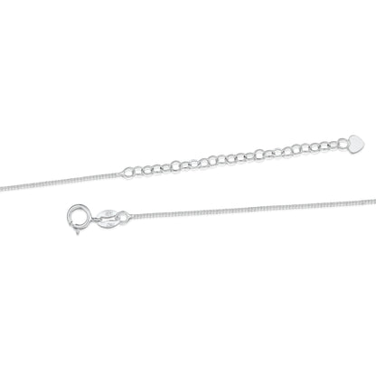 Forget-Me-Not Teardrop Pendant Necklace in Sterling Silver
